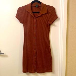 Brown Tennis Mini Dress